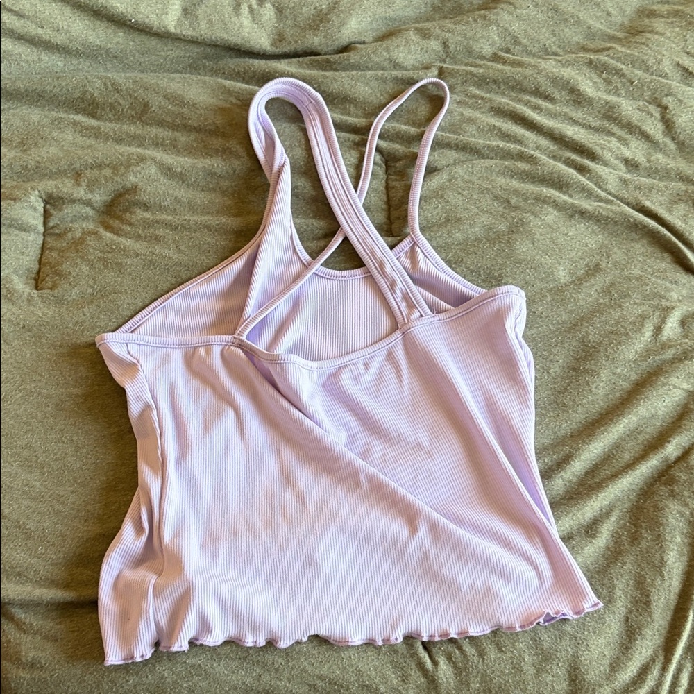 SHEIN Lavender Ribbed Tank Top